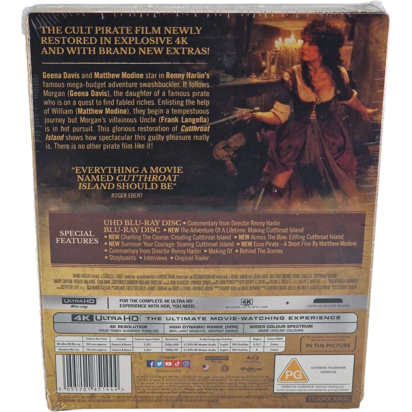 Cutthroat Island "L'Île aux pirates" 4K Ultra HD + Blu-ray SteelBook Region B