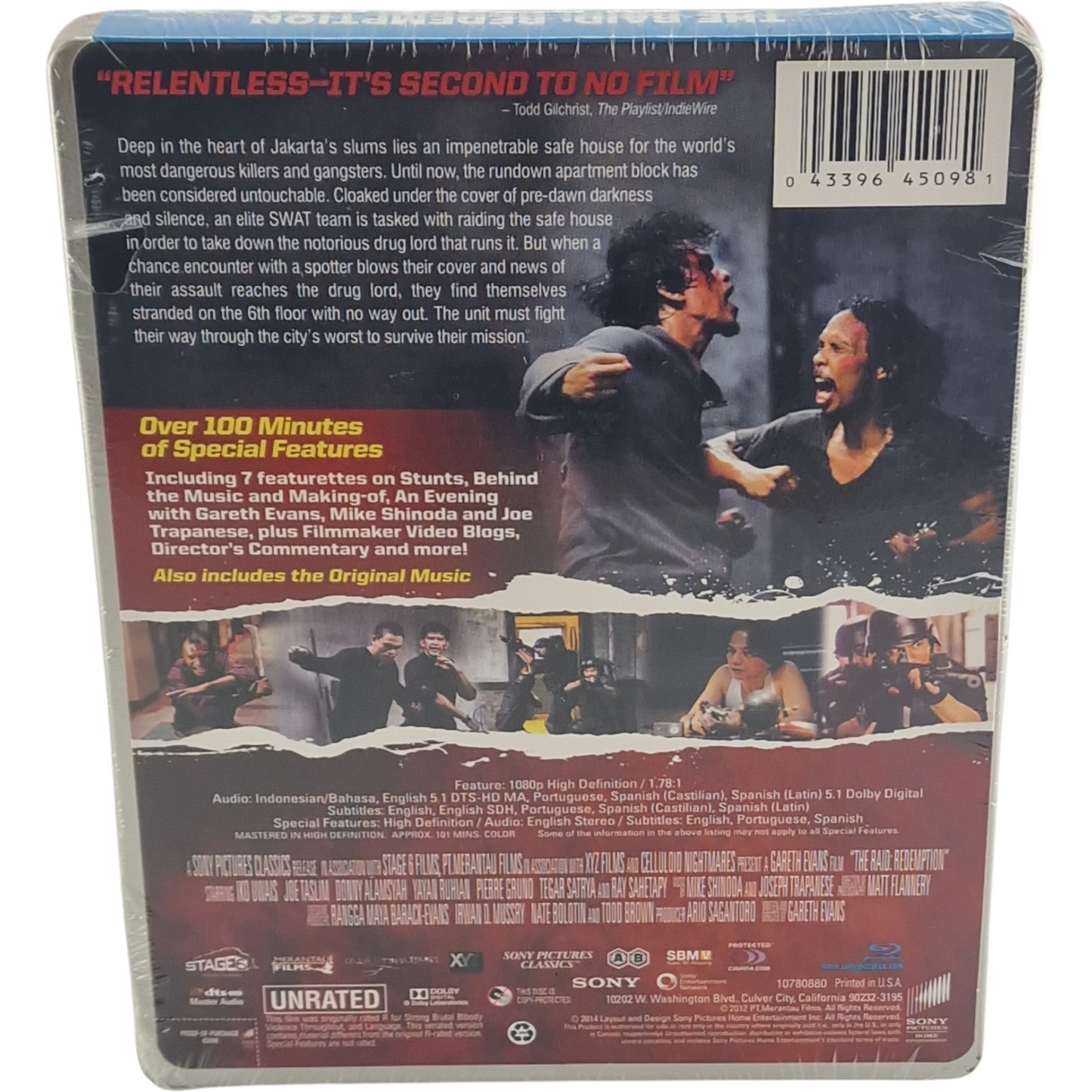 The Raid: Redemption Blu-ray Steelbook Gareth Evans Serbuan maut 2011 Zone A