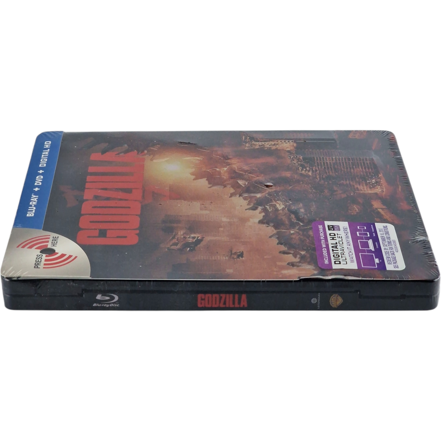 Godzilla Blu-ray Steelbook Débossé MetalPak Blu-ray + DVD Édition limitée Zone A
