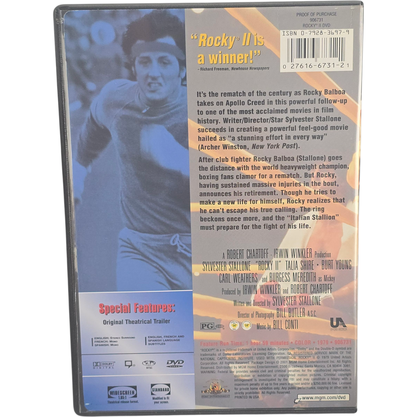 Sylvester Stallone Rocky I II III IV V DVD 5 Films Boxed Set Zone 1 US Import