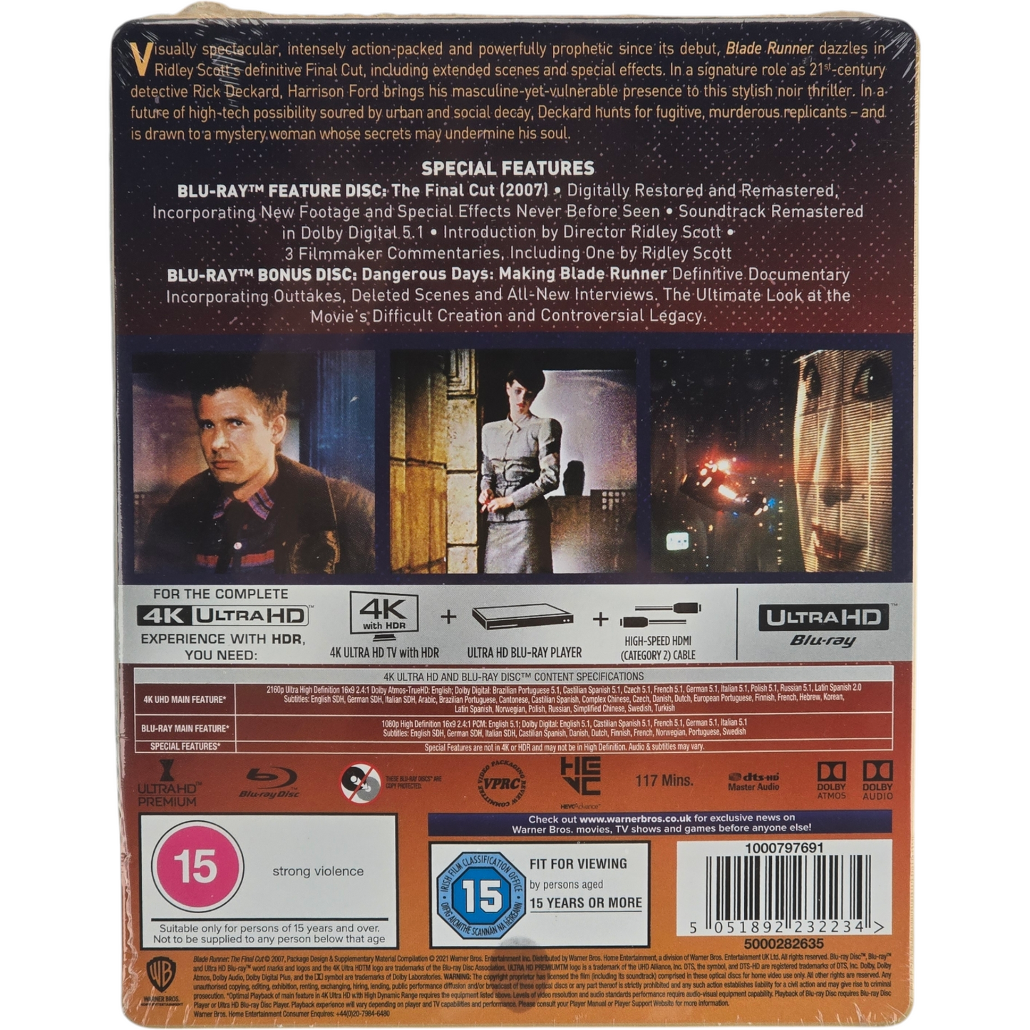 Blade Runner Steelbook 4K HD + Blu-ray Final Cut Sci-fi Series #6 Zavvi Limtd B