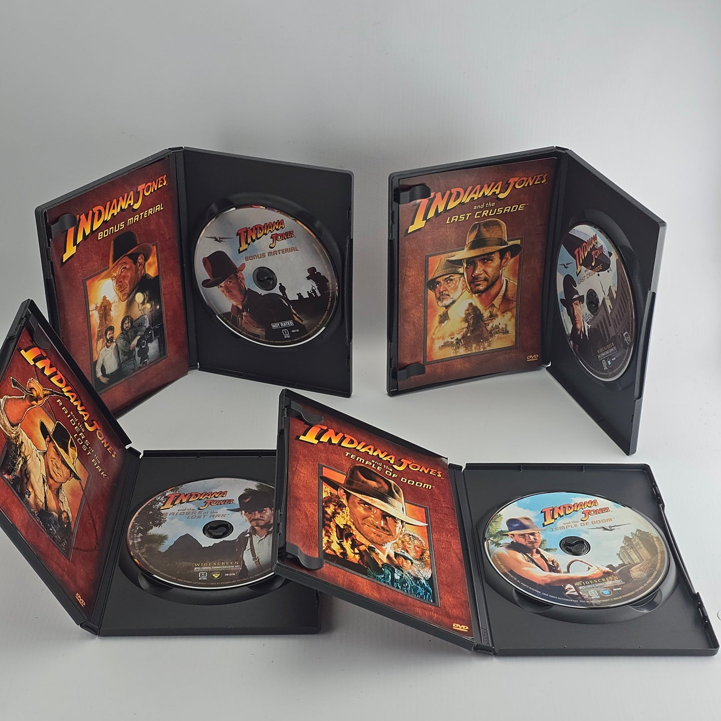 The Adventures of Indiana Jones DVD 3 Films Steven Spielberg Zone 1 US Import