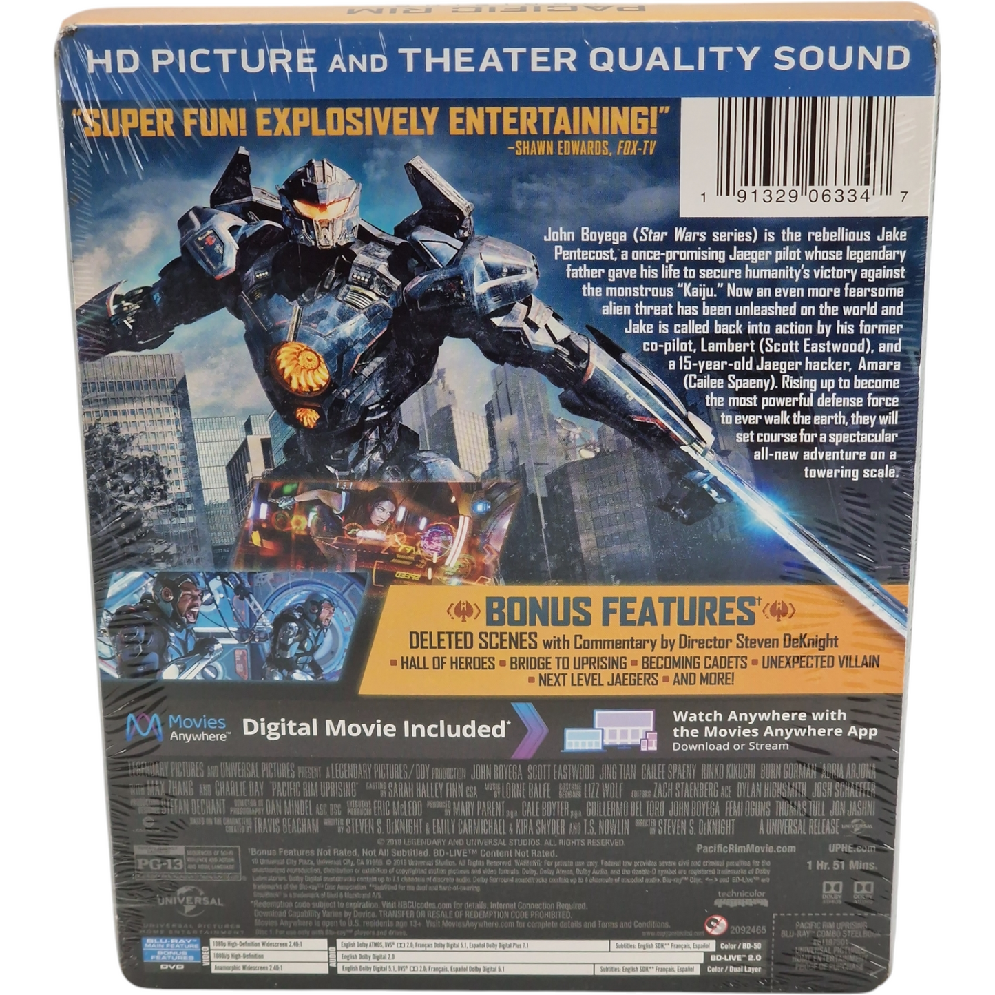 Pacific Rim: Uprising Blu-ray SteelBook Blu-ray + DVD + Digital HD Target Exclusive A