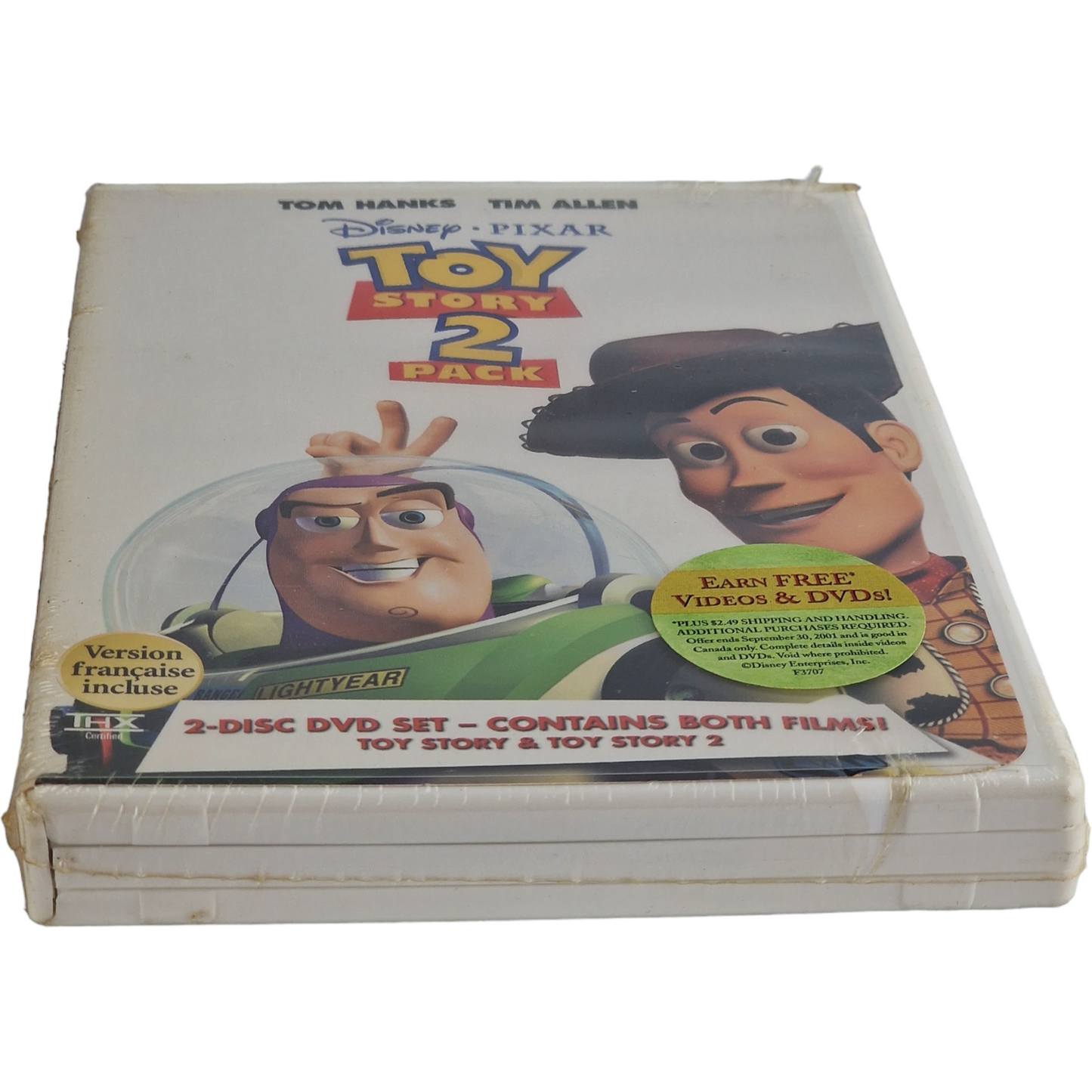 Toy Story + Toy Story 2 DVD 2 Pack Collection Disney Tom Hanks 2001 Zone 1