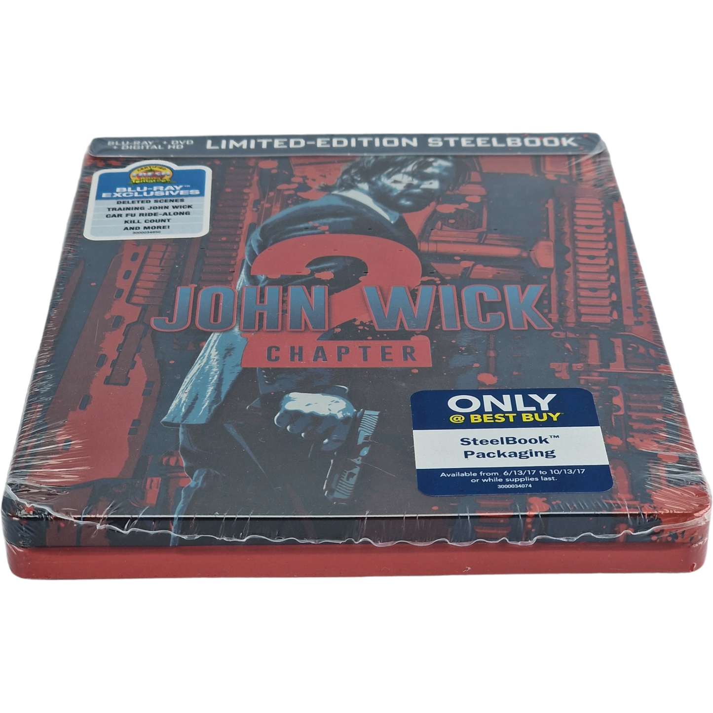 John Wick: Chapter 2 Blu-ray + DVD + Digital HD SteelBook 2017 Zone A