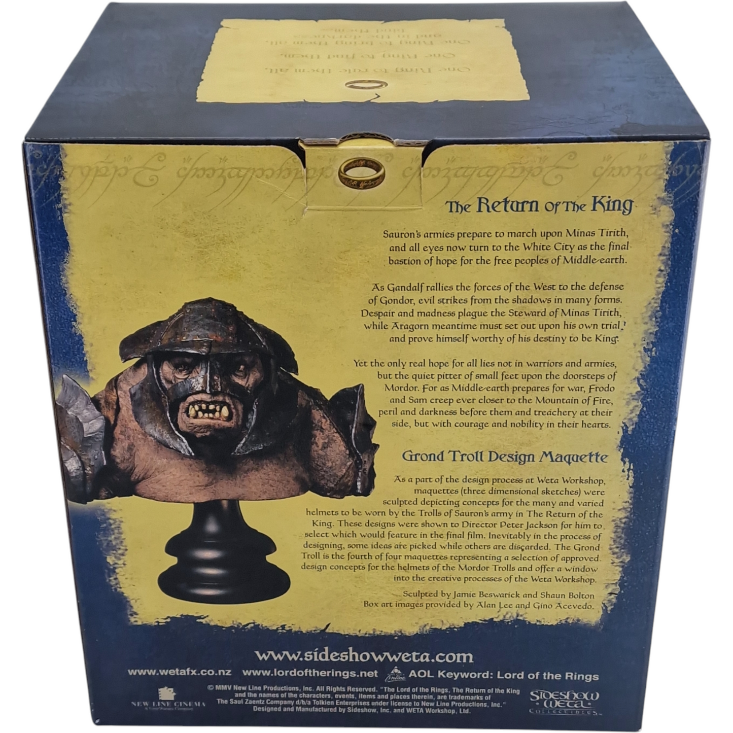 Seigneur des Anneaux Buste Polystone Grond Troll Sideshow Weta Limitée 3000 Ex