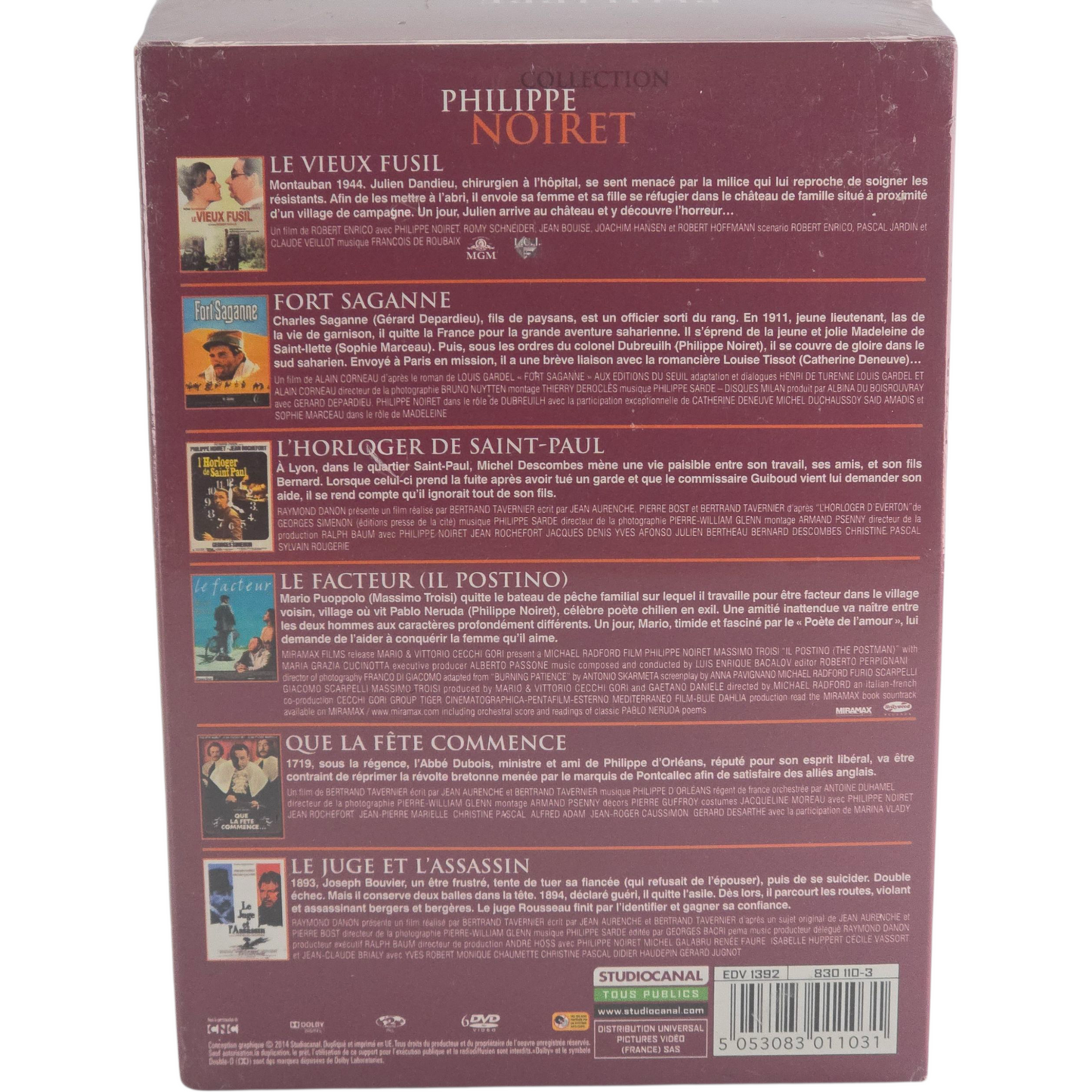 Philippe Noiret Collection 6 Films DVD Coffret cartonné   DVD Zone B