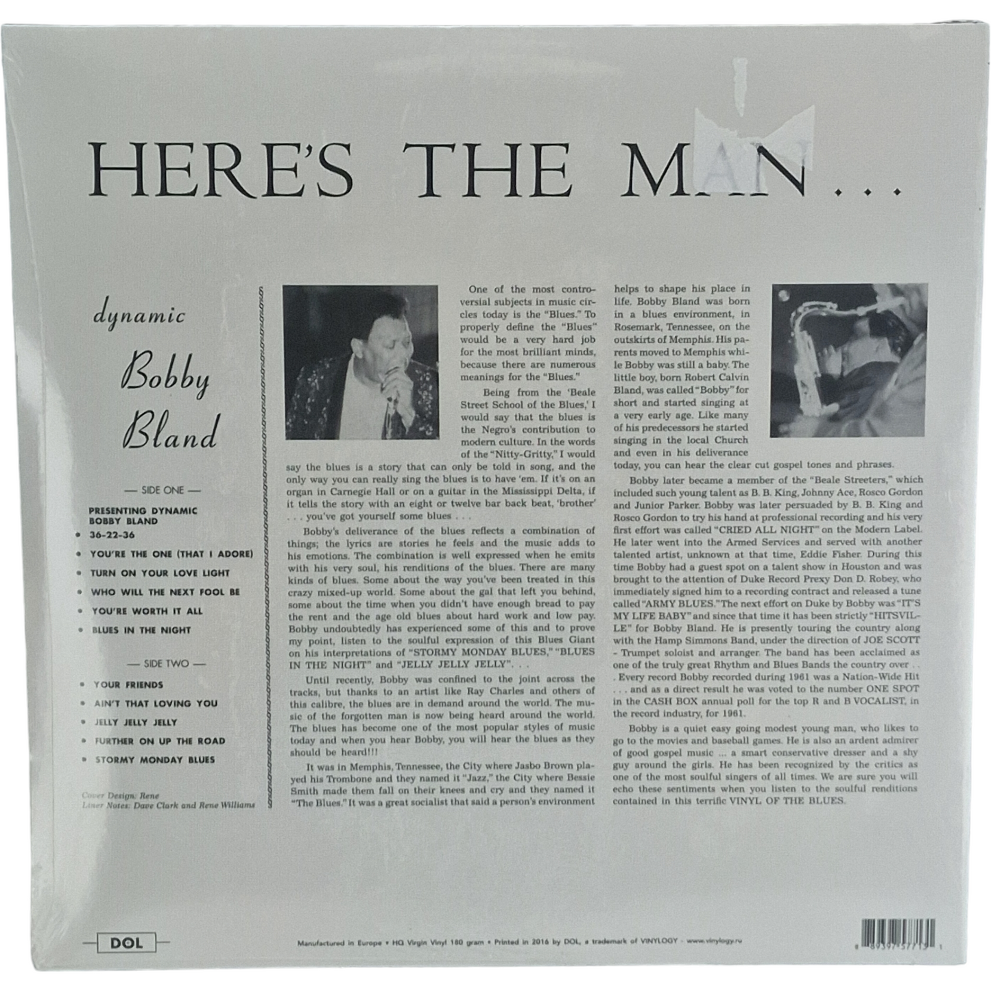 Bobby Bland –Here's The Man!!! Vinyle,LP Album,Réédition 2016, scellé en usine