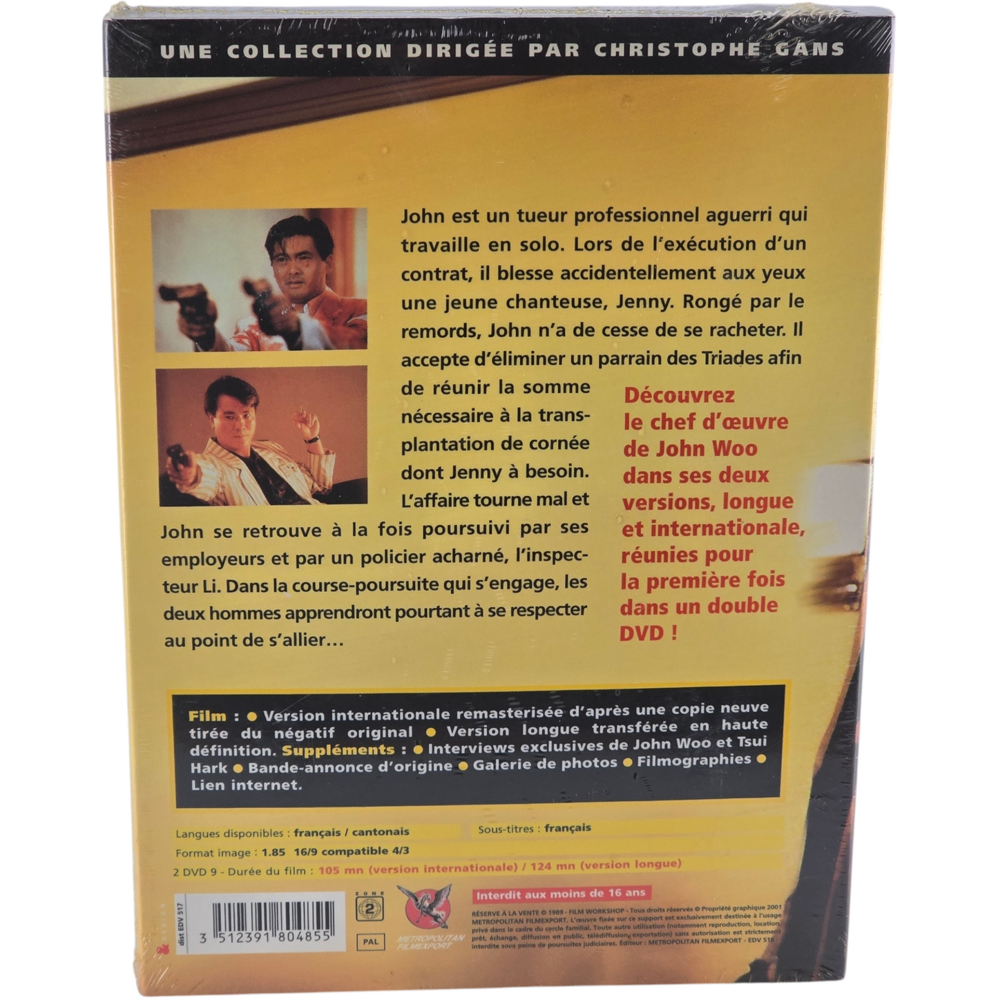 The Killer 1989 John Woo DVD DigiBook édition Collector Limitee 2001 Zone 2