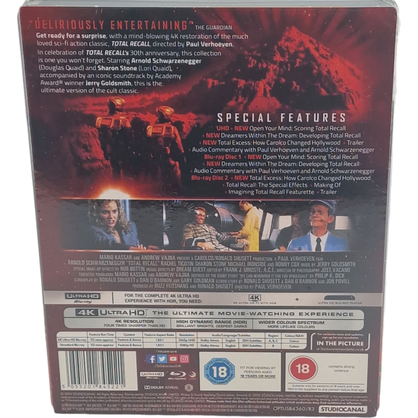 Total Recall 4 K Ultra HD +Blu-ray SteelBook limitée 30e anniversaire -18 Libre