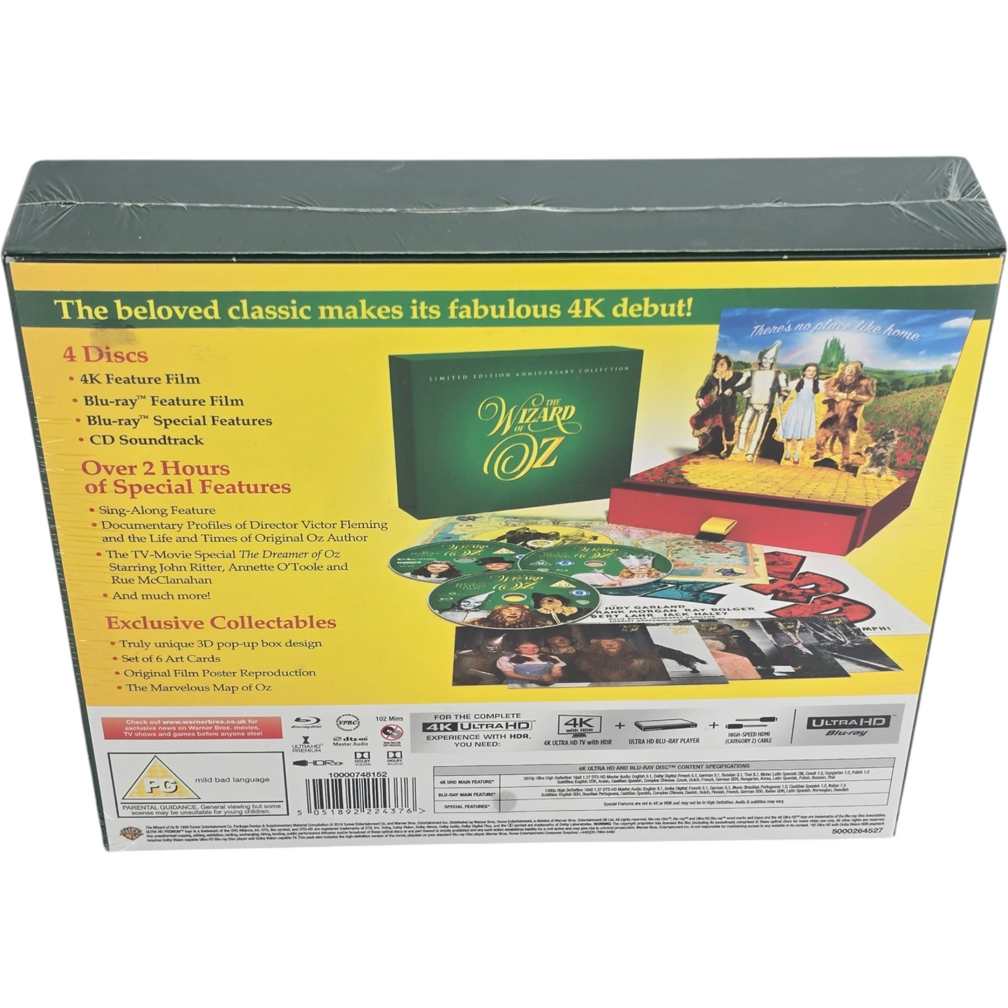 Le magicien d'Oz Blu-ray 4K Ultra HD + Blu-ray + CD Collection édition limitée