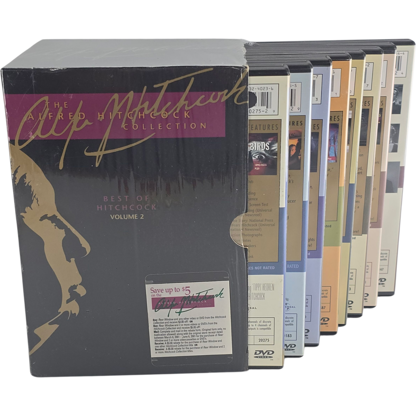 Alfred Hitchcock Collection: Best of Volume 2 DVD 10 Films Zone 1 US Import