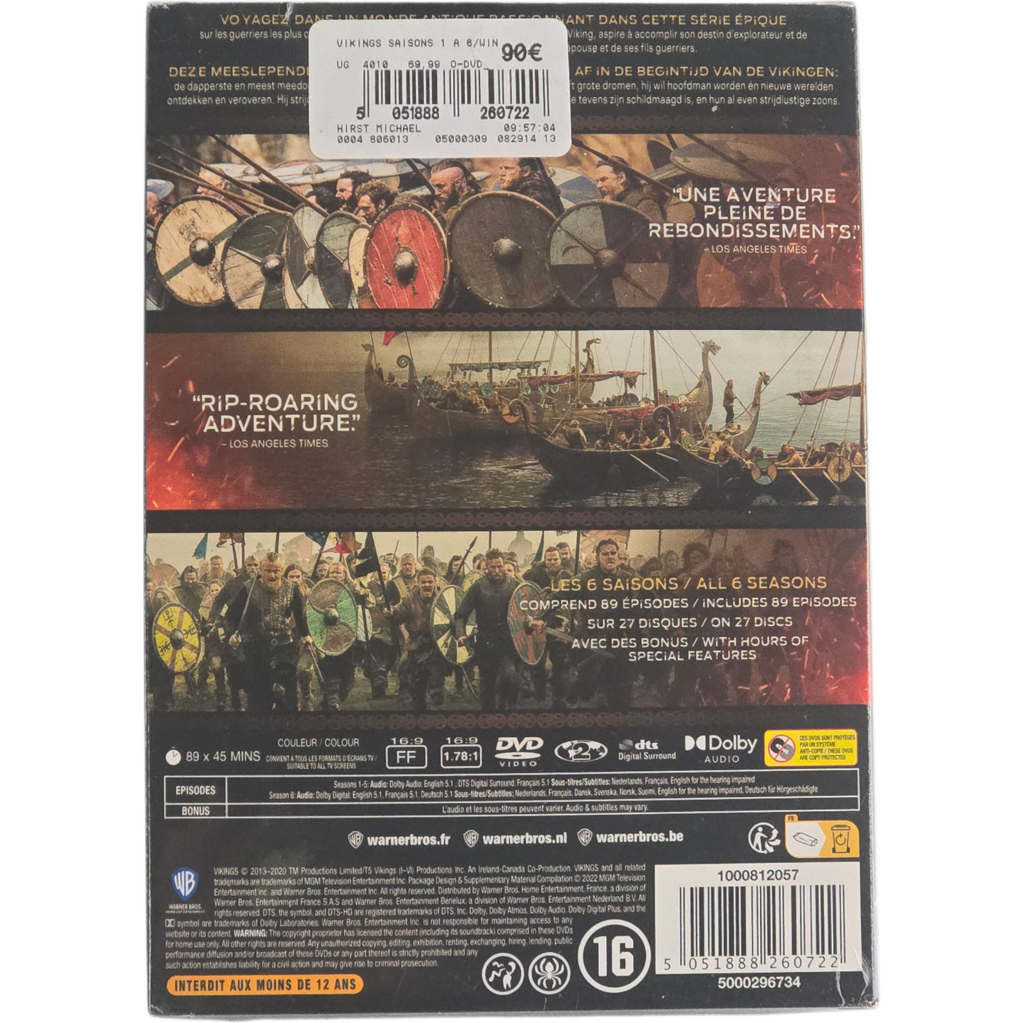 Vikings: La série complète DVD L'Intégrale Saisons 1 à 6: Coffret Zone B