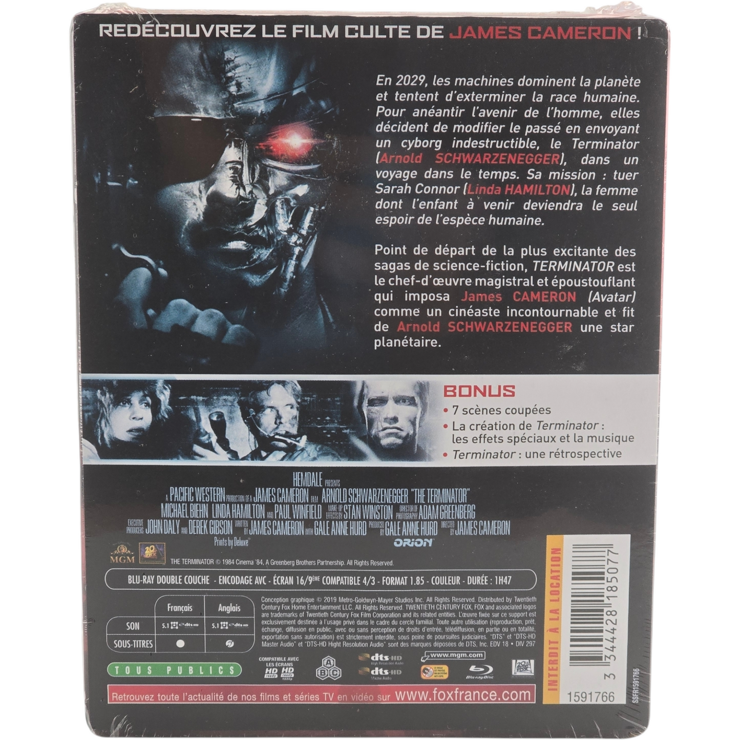 Terminator: 1984 SteelBook 2019 Blu-ray James Cameron Hamilton, Schwarzenegger B