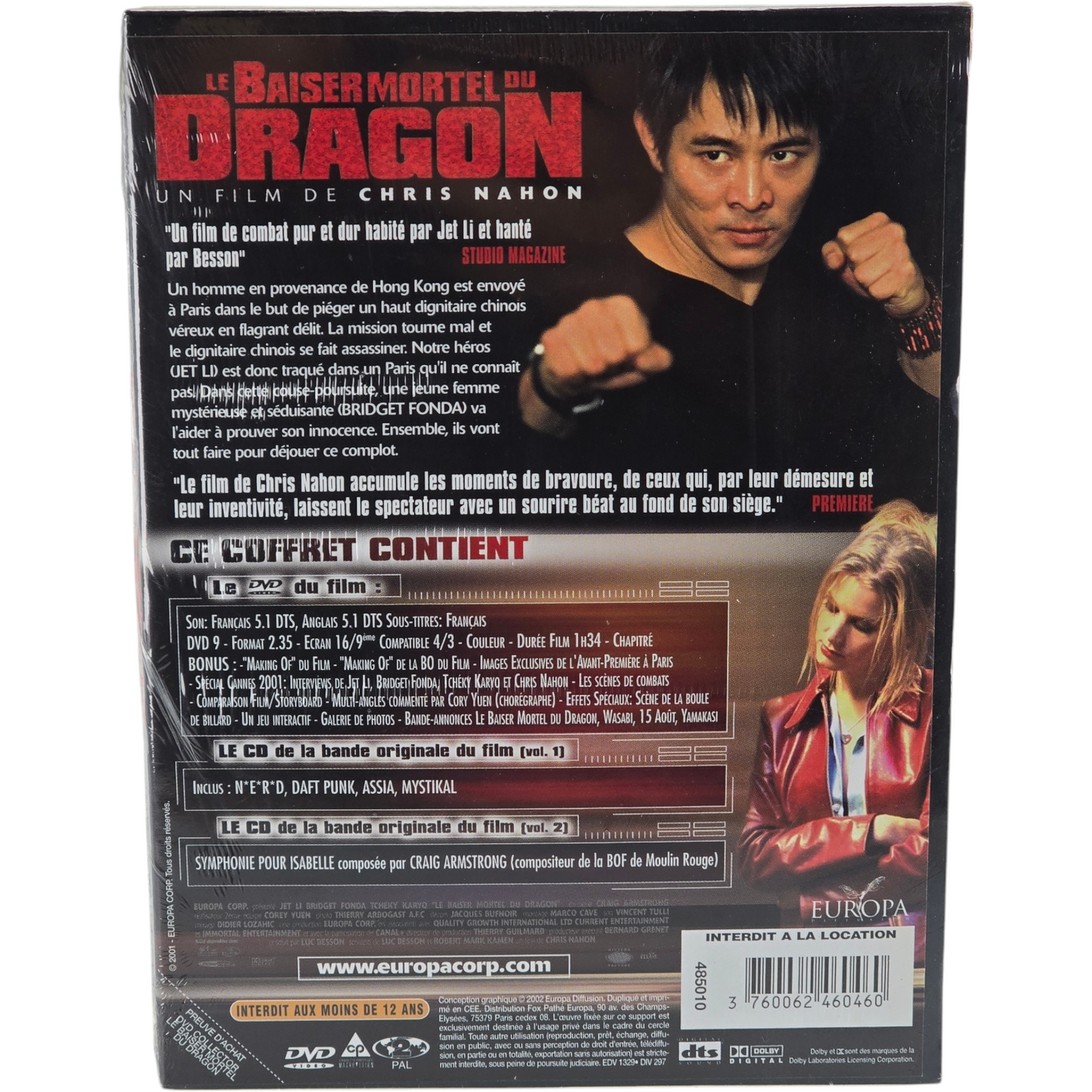 Le Baiser mortel du dragon DVD Édition Collector Jet Li Bridget Fonda Zone B