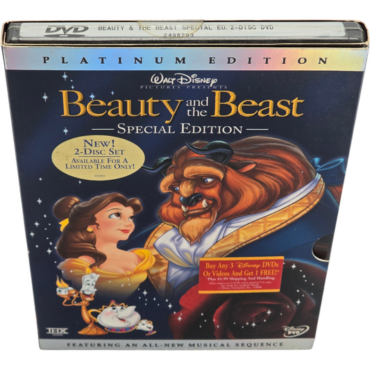 La Belle et la Bête 2 X DVD Walt Disney Édit platine VF 2002  US Import Zone 1