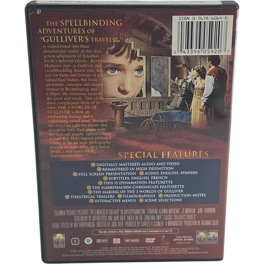 The 3 Worlds of Gulliver DVD – Zone 1 US