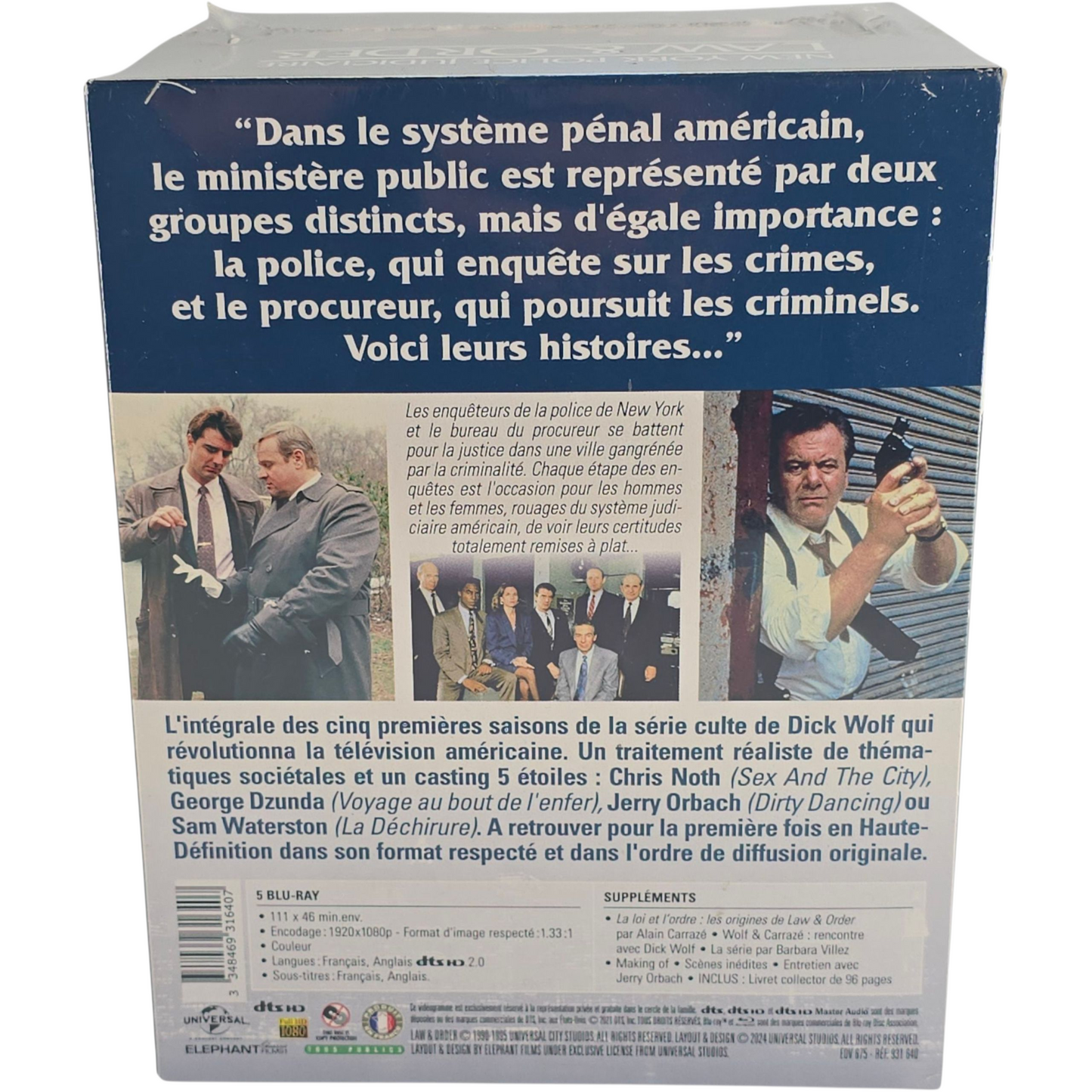 Law And Order 25 X Blu-ray New York Police Judiciaire L'Intégrale Saisons 1 à 5 Zone B
