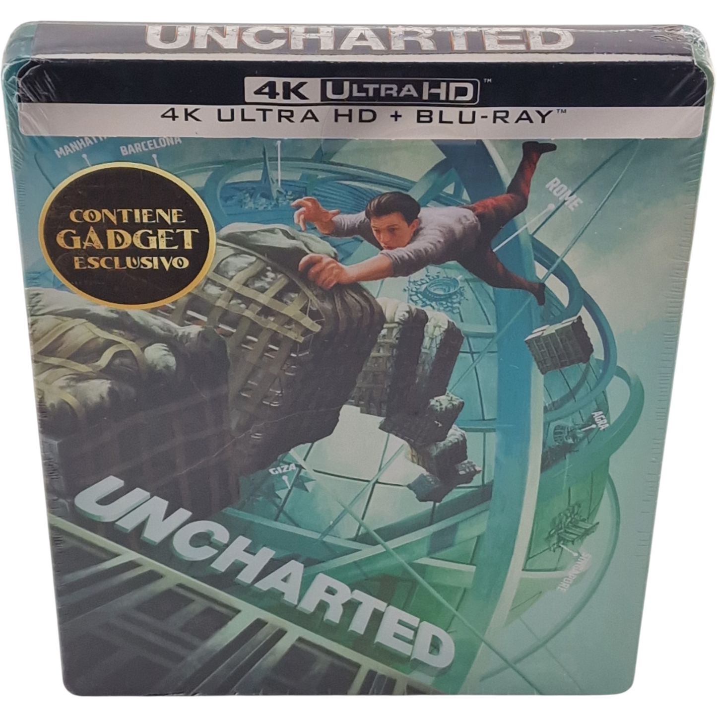 Uncharted Steelbook 4K Blu-ray Ultra HD 2022 Mark Wahlberg Zone B Neuf