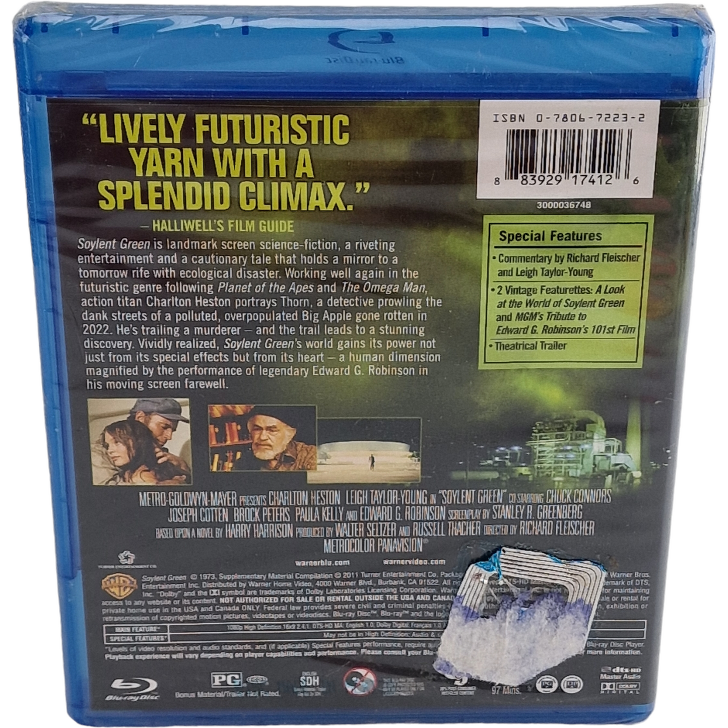 Soleil vert "Soylent Green " 1973 Blu-ray Charlton Heston 2011 Region Libre