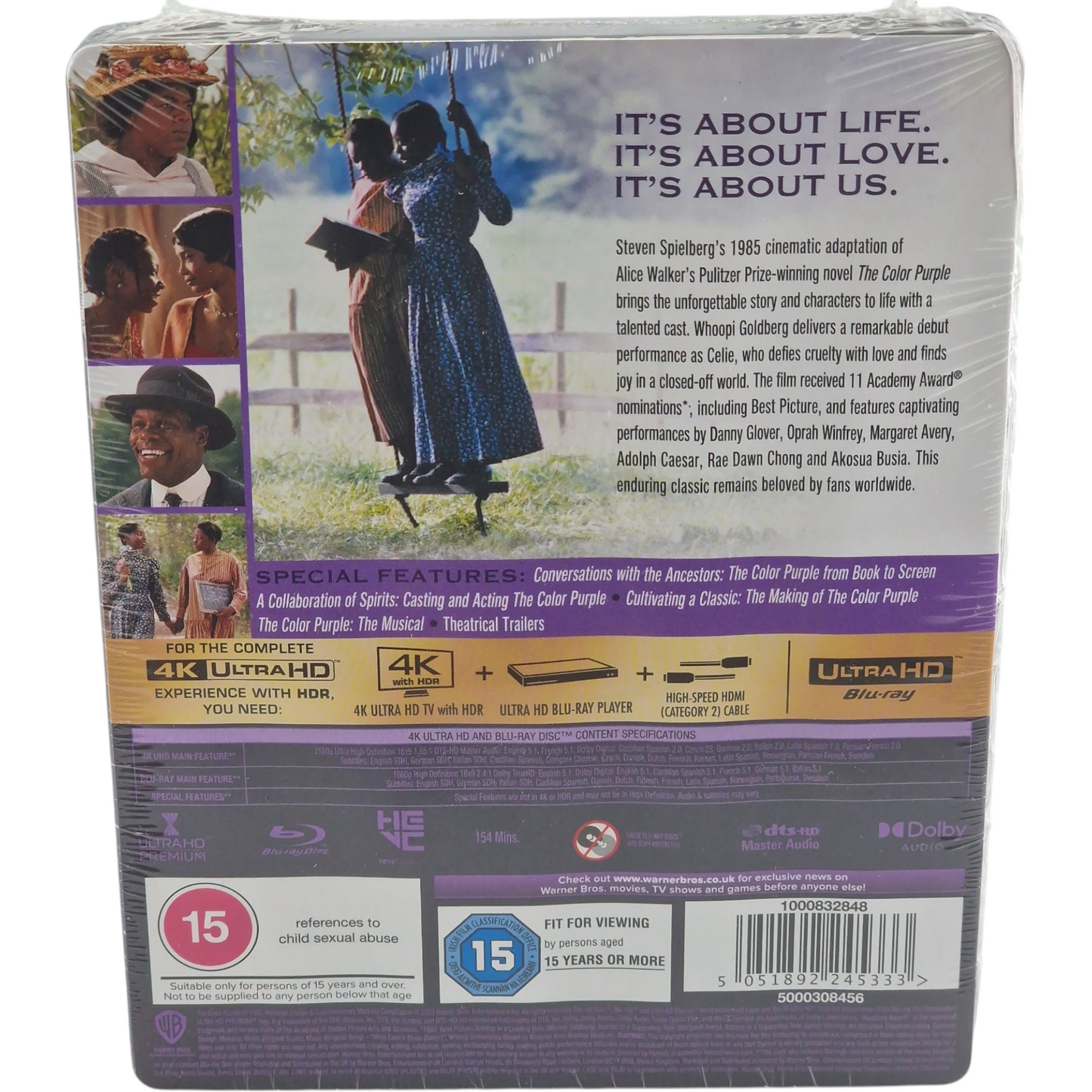 The Color Purple SteelBook 4K Ultra HD +Blu-ray Spielberg, Danny Glover Libre