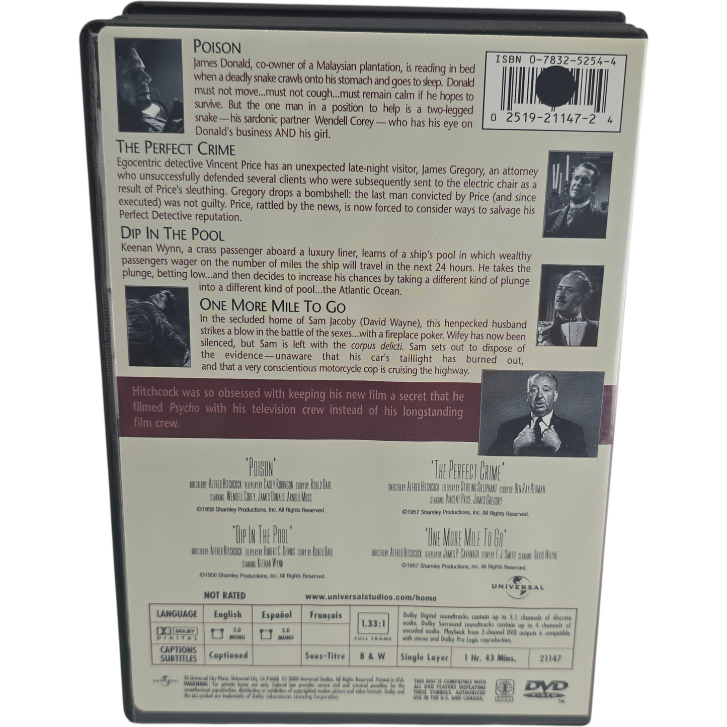 Alfred Hitchcock Collection: Best of Volume 2 DVD 10 Films Zone 1 US Import