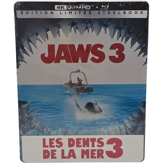 Les Dents de la mer 3 SteelBook 4K Ultra HD + Blu-ray 2D 3D Dennis Quaid France