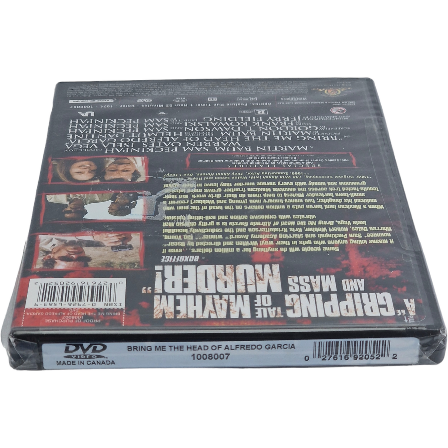 Bring Me the Head of Alfredo Garcia 1974 DVD Zone 1