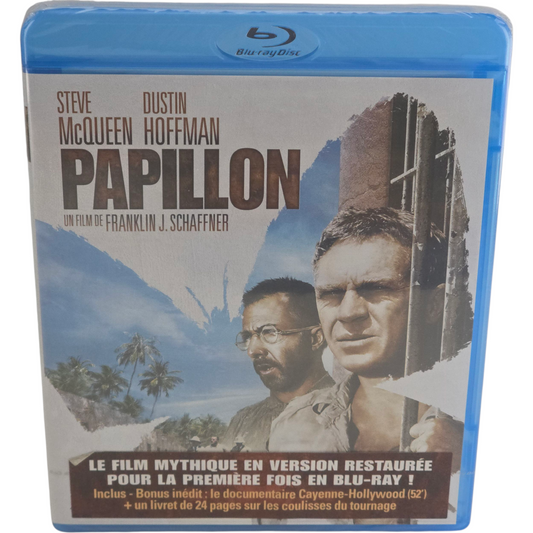 Papillon 1973  Blu-ray HD Steve McQueen , Dustin Hoffman, Region B