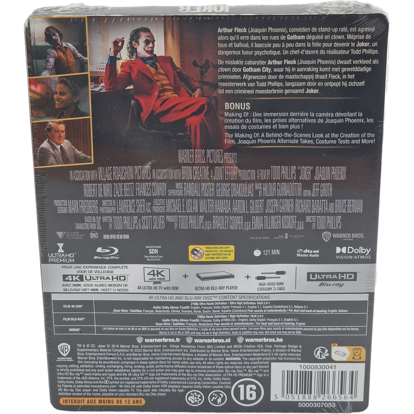 Joker 4K Ultra HD + Blu-ray SteelBook Joaquin Phoenix , Robert De Niro Zone B