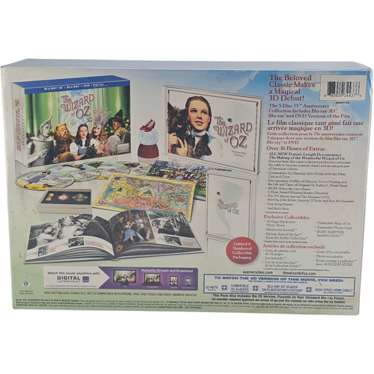 The Wizard of Oz Blu-ray 3D + Blu-ray + DVD Coffret Collector – Blu-ray Zone A / DVD Zone 1