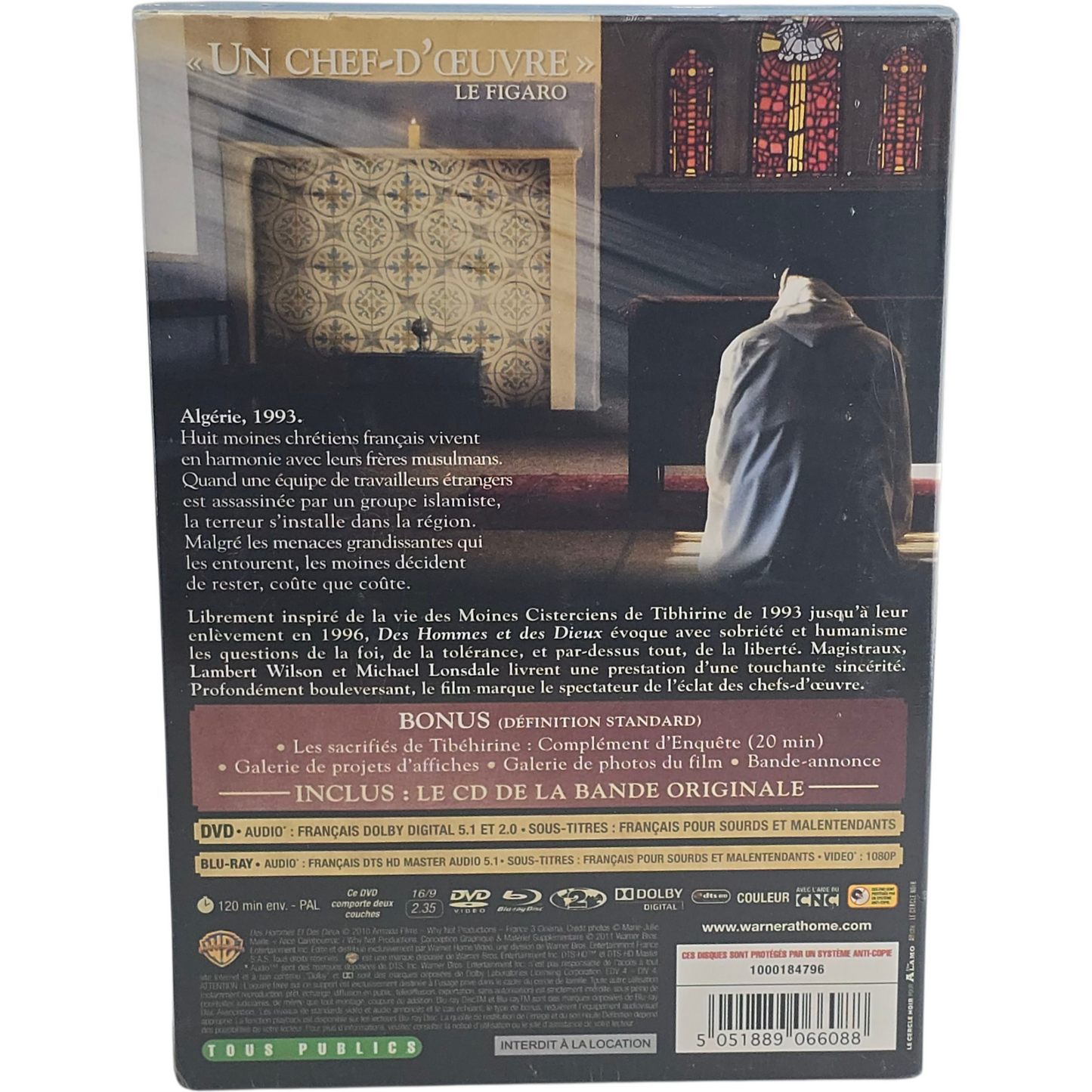 Des hommes et des dieux Blu-ray+ CD de la bande originale Lambert Wilson B