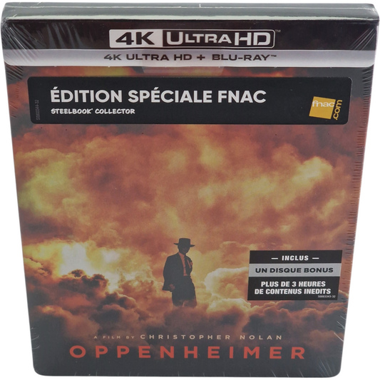 Oppenheimer Steelbook Embossé Blu-ray 4K Ultra HD+ Blu-ray édition Éxlusif Fnac B