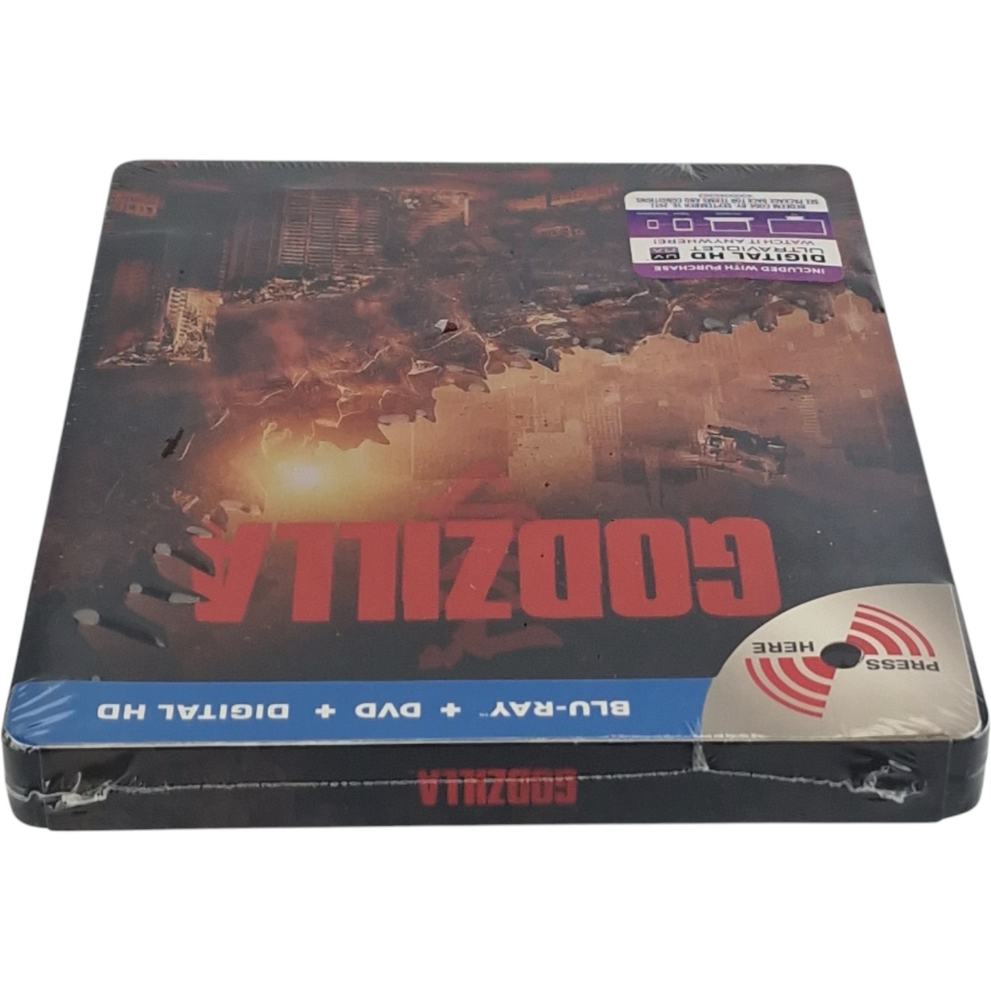 Godzilla Blu-ray Steelbook Débossé MetalPak Blu-ray + DVD Édition limitée Zone A