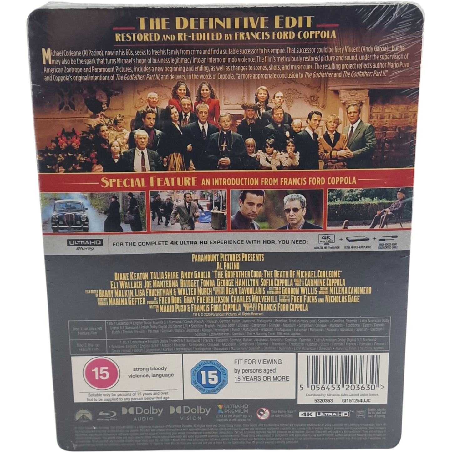 The Godfather, Coda:Michael Corleone 4K Blu-ray Steelbook 4K Ultra HD + Blu-ray B