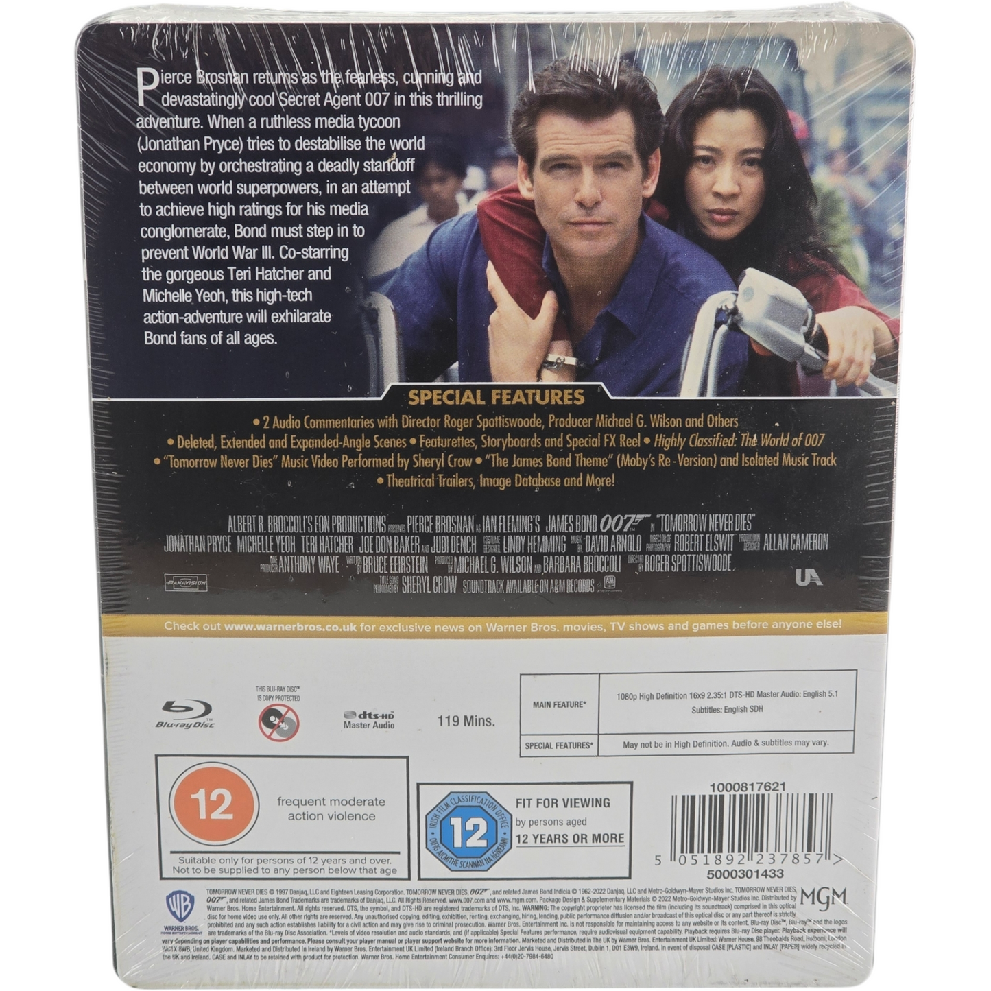 Tomorrow Never Dies James Bond 007 Steelbook Blu-ray Zavvi Pierce Brosnan Zone B