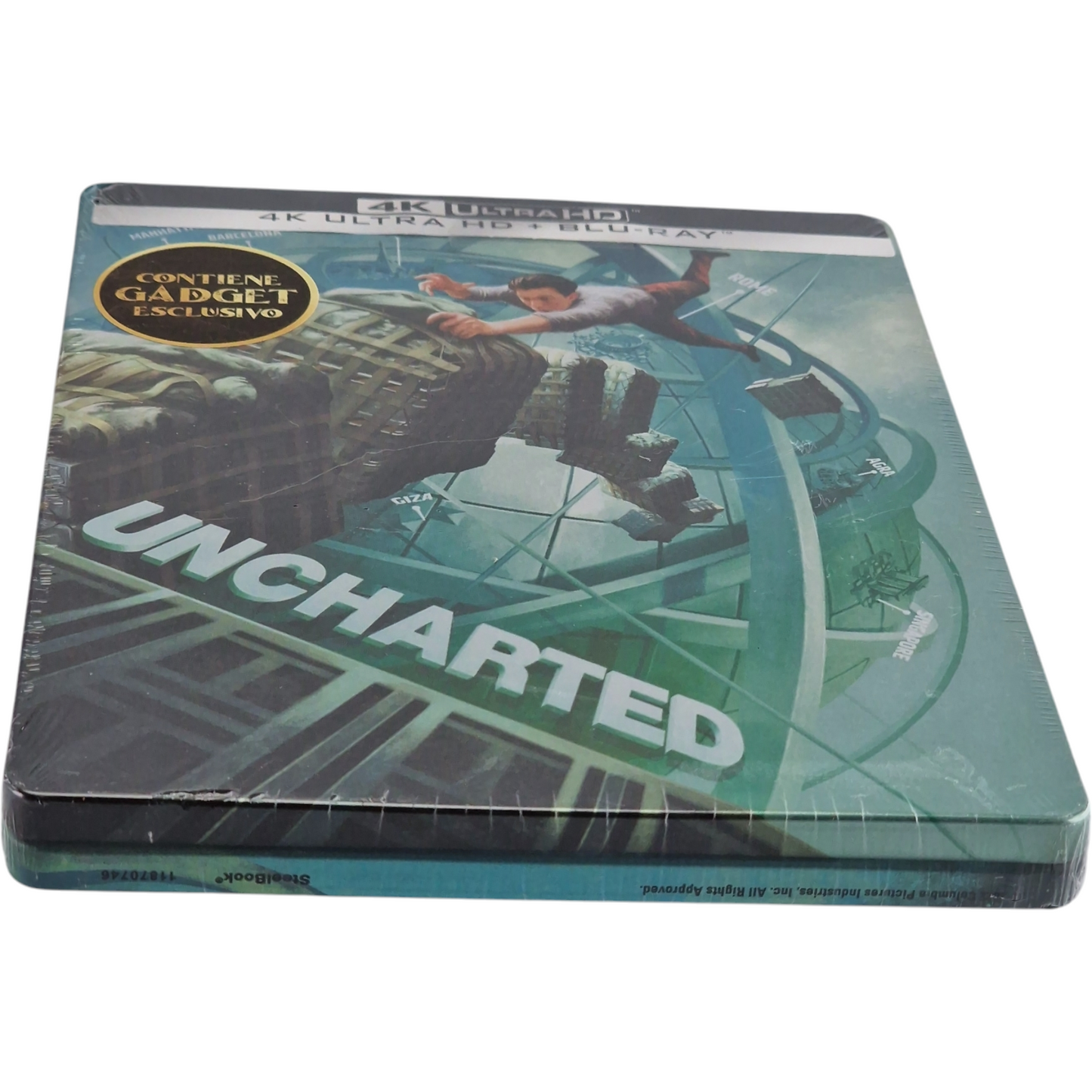 Uncharted Steelbook 4K Blu-ray Ultra HD 2022 Mark Wahlberg Zone B Neuf