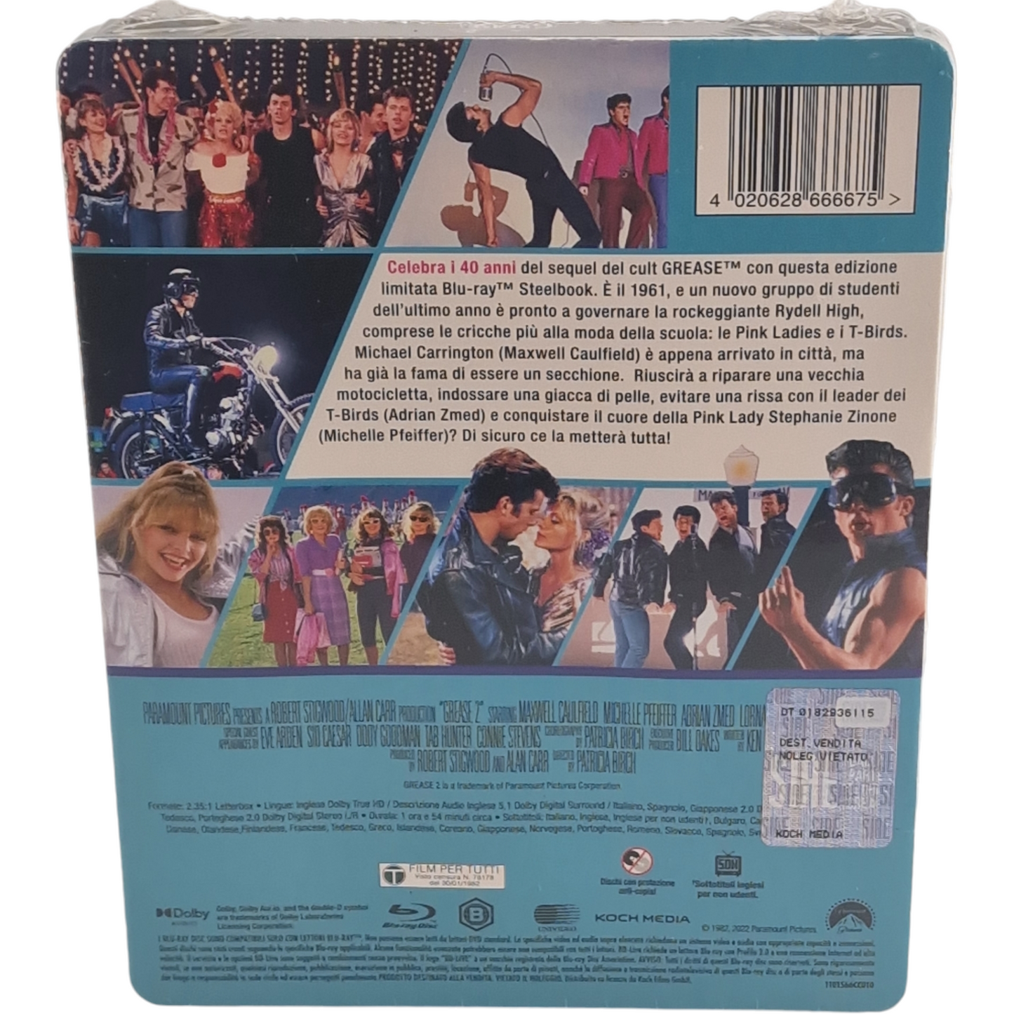 Grease 2 Blu-ray SteelBook Blu-ray Édition du 40e anniversaire 2022 Zone B