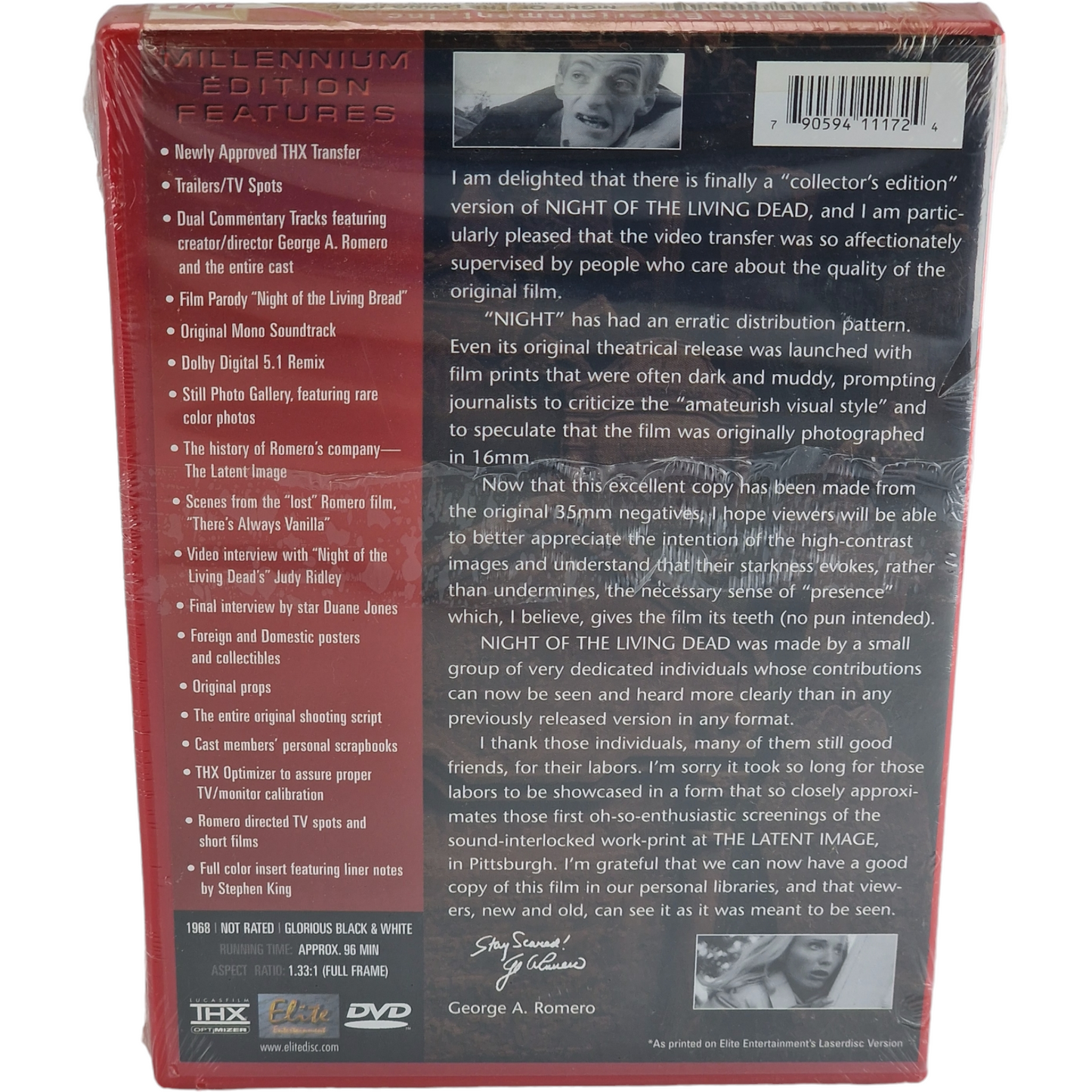 Night of the Living Dead DVD 1968 Millennium Edition 2002 Zone 1