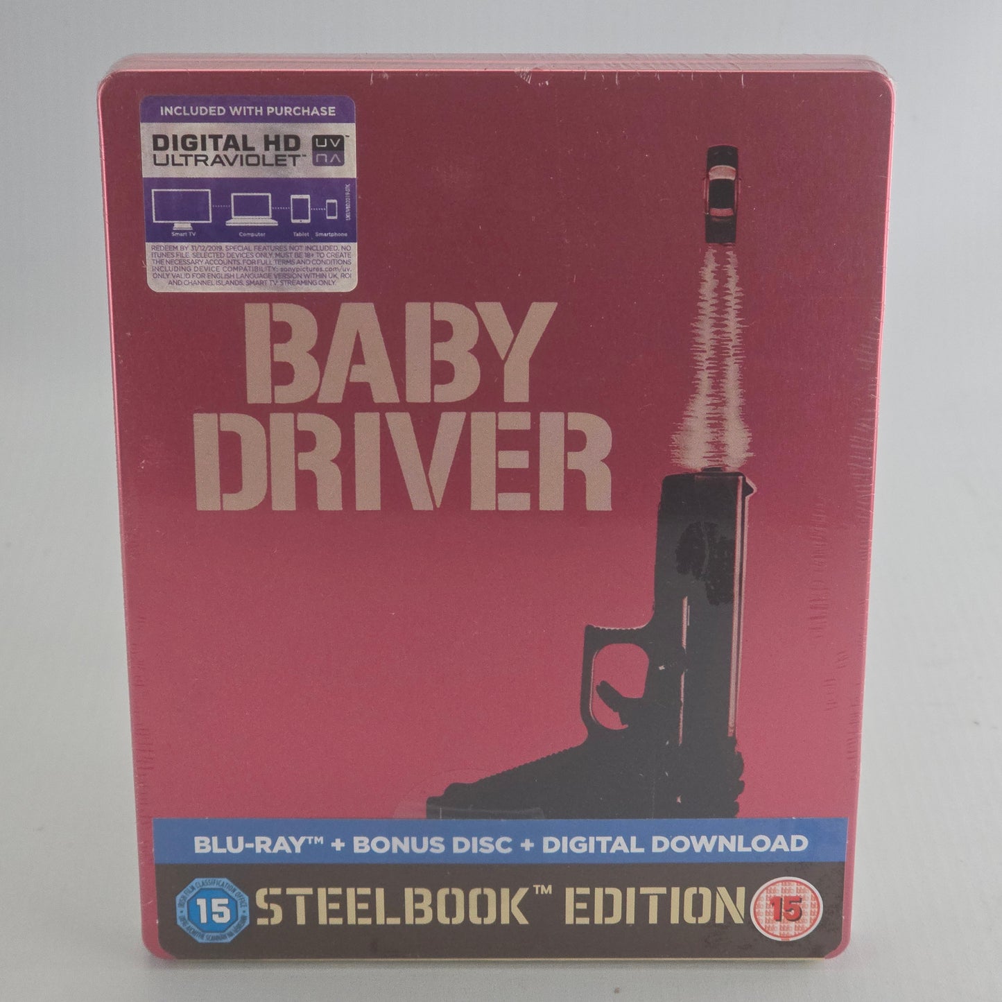 Baby Driver SteelBook Blu-ray Limited Edition Kevin Spacey Zone B