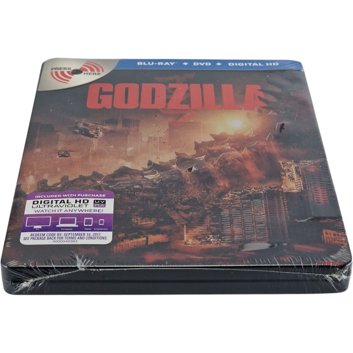 Godzilla Blu-ray Steelbook Débossé MetalPak Blu-ray + DVD Édition limitée Zone A