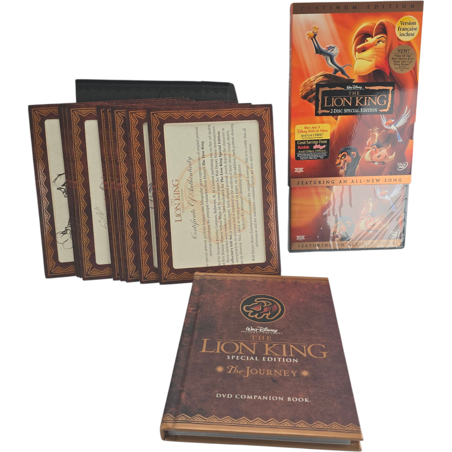 The Lion King DVD (1994) Platinum Edition Collector's Gift Set Zone 1 – Import USA