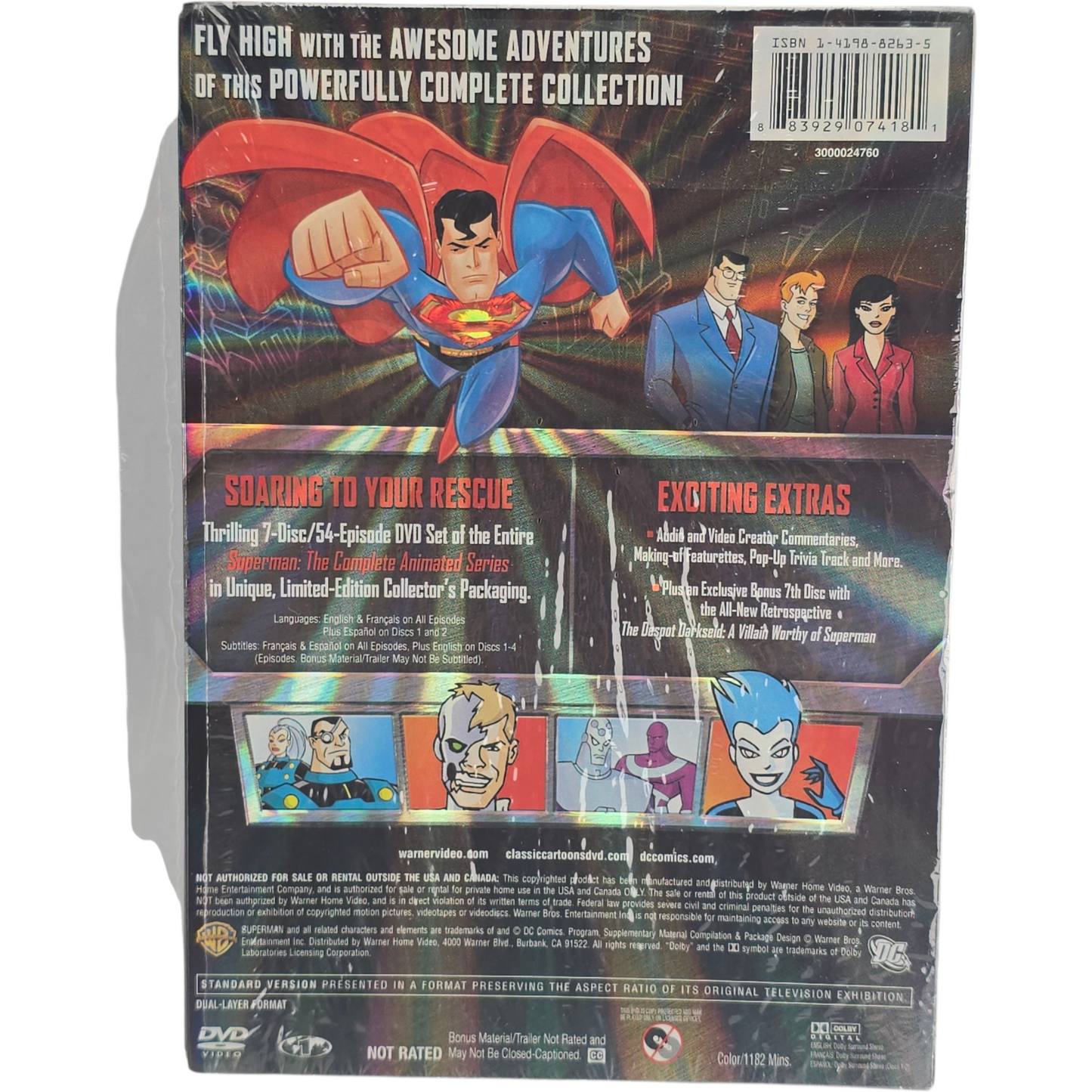 Superman: 7 X DVD Collector's The Complete Animated Series 3 Seasons Zone 1
