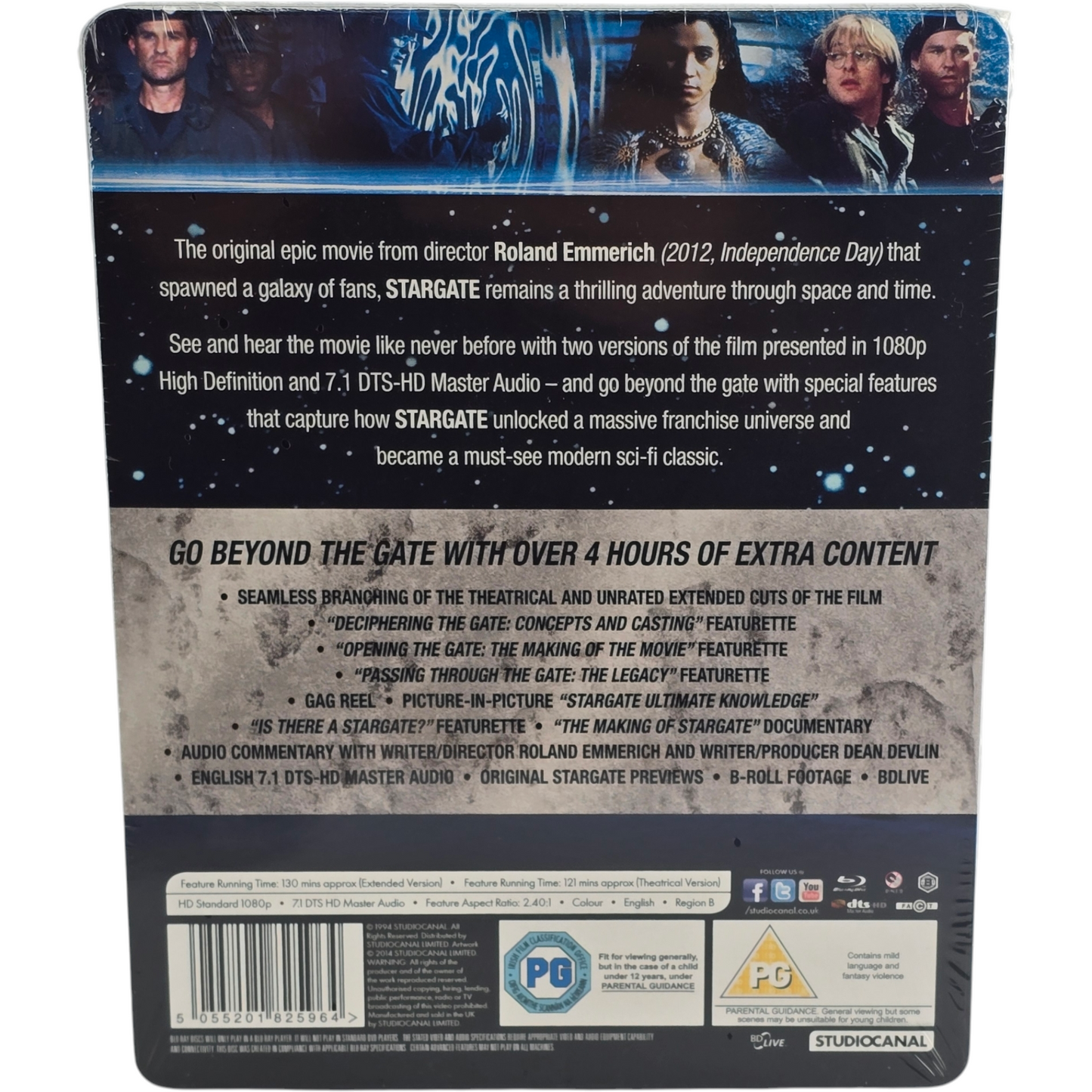 Stargate : Le film Steelbook Blu-ray Zavvi Limitéé 2000 Ex Kurt Russell Zone B