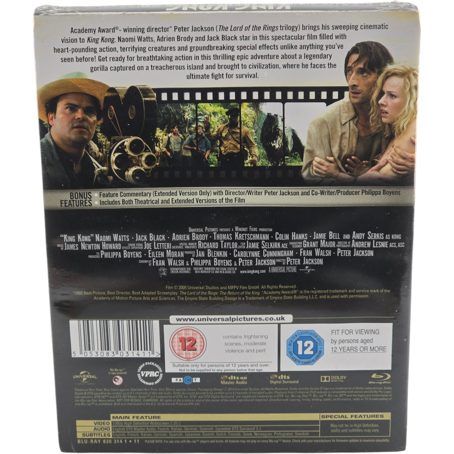 King Kong SteelBook Blu-ray Zavvi Limitée 2500 Ex.Naomi Watts Jack Black :Libre