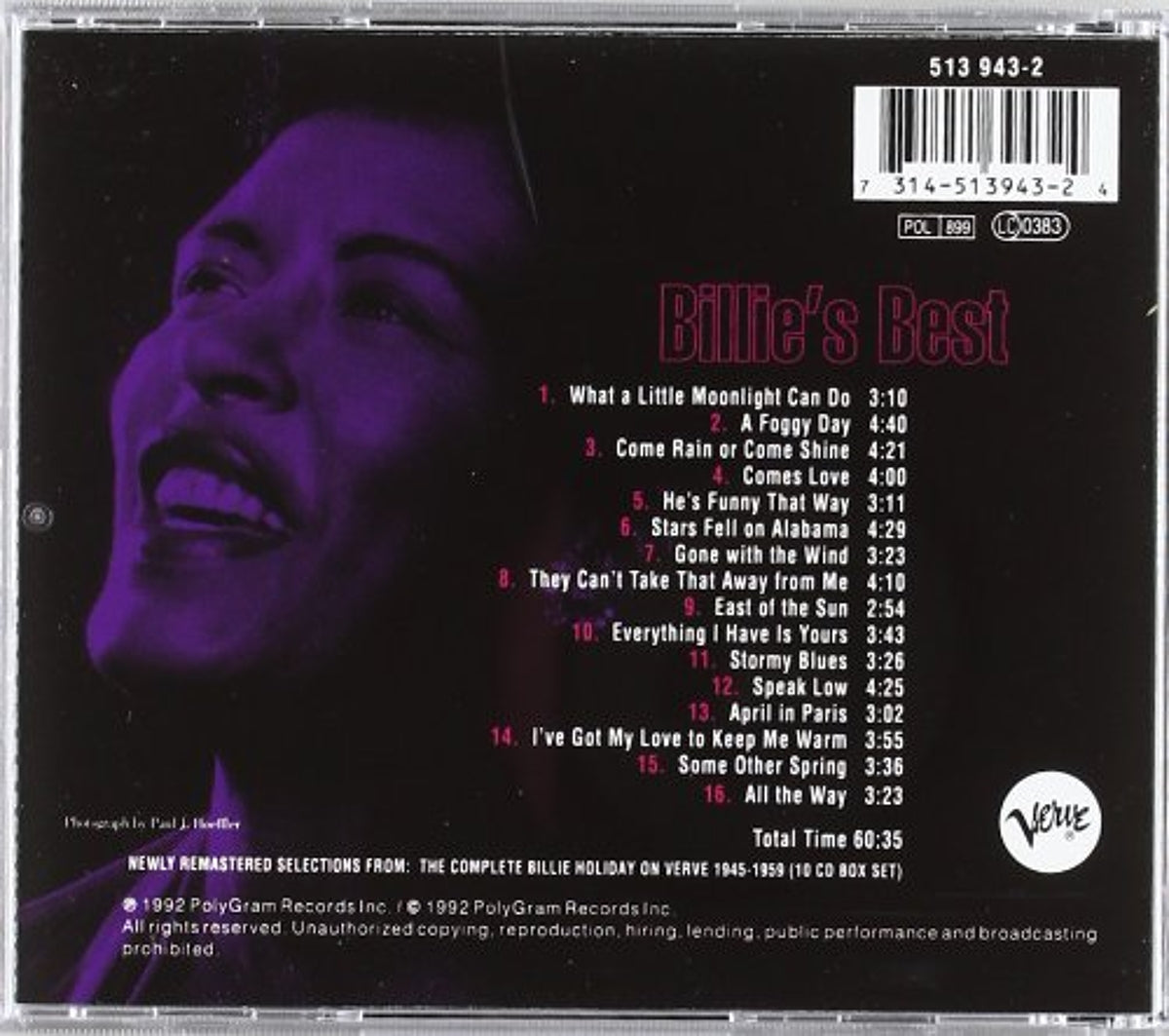 Billie Holiday – Billie's Best CD Album