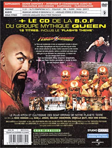 Flash Gordon DVD Collector DVD + CD B.O.F. Queen 2003 Région 2 VF