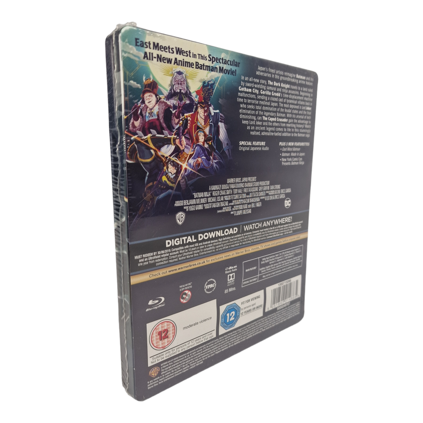 Batman Ninja steelbook Blu-ray: Roger Craig.Smith Junpe Mizusaki 2018 Zone B