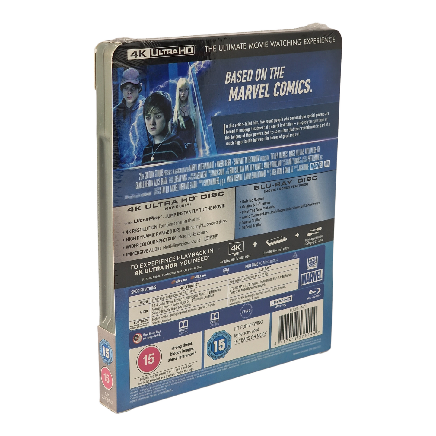 Les Mutants 4K Ultra HD + Blu-ray Steelbook Zavvi Exclusif 2021 Region Libre