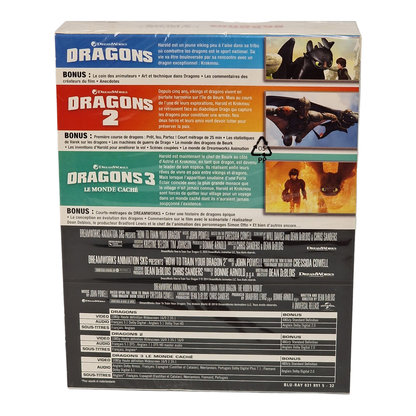 Dragons : Collection de 3 films Blu-ray Zone 2 VF